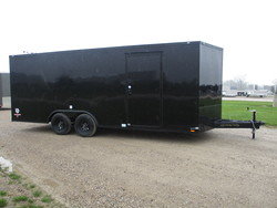 Pure Black Package (Ramp Door Models Only) Upgrades to all Black: All Exterior Extrusions, Stoneguard, Fenders, Rims, Square RV Side Door, Freezer Locks on Rear Ramp Door( Note: Some Options added to trailer may not be available in black))