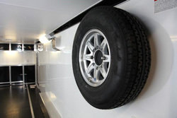 Spare Tire Mount on Interior Wall