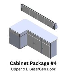 Cabinet Pacakge #4 - Straight Upper & L-Base Lower with Generator Door