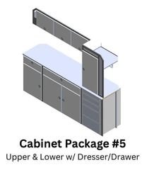 Cabinet Package #5 - Straight Uppser & Straight Lower with Dresser/Drawers