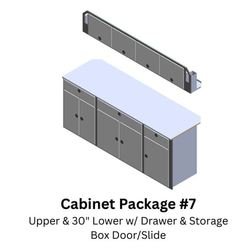 Cabinet Package #7 - Straight Upper & 30" Lower with Drawer and Storage Box Door/Slide