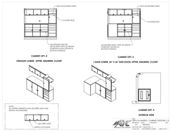 Cabinet Package 5 - (L-Base Lower, 36x36 Generator Door, Upper, Drawers, Closet) 
