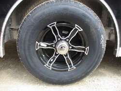 ST225/75R15 LRD Tires On Black Aluminum Rims 5 Hole On 3500Lb/ 6 Hole On 5200Lb Axles)